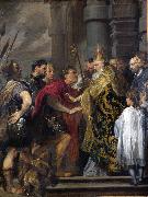 Saint Ambrose barring Theodosius I from Milan Cathedral Anthony Van Dyck